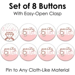 Big Dot Of Happiness Bride Squad - 3 Inch Rose Gold Bridal Shower Or Bachelorette Party Badge - Pinback Buttons - Set Of 8 9 Big Dot Of Happiness Bride Squad - 3 Inch Rose Gold Bridal Shower Or Bachelorette Party Badge - Pinback Buttons - Set Of 8 -Aurora Party Sales GUEST 59712b3c 60cb 4349 90b8 0746c3b5ff06