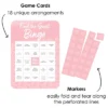 Big Dot Of Happiness Pink Elegantly Simple - Find The Guest Bingo Cards And Markers - Wedding & Bridal Shower Bingo Game Set Of 18