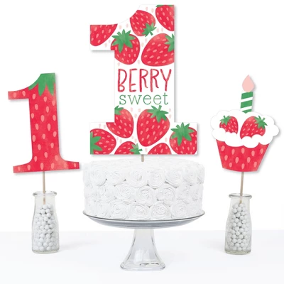 Big Dot Of Happiness Berry First Birthday - Sweet Strawberry - Fruit 1st Birthday Party Centerpiece Sticks - Table Toppers - Set Of 15 2 Big Dot Of Happiness Berry First Birthday - Sweet Strawberry - Fruit 1st Birthday Party Centerpiece Sticks - Table Toppers - Set Of 15 - Image 2