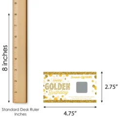 Big Dot Of Happiness Golden Birthday - Happy Birthday Party Game Scratch Off Cards - 22 Count -Aurora Party Sales GUEST 59cb5dd4 fa6d 4736 9f6b dc865991348e