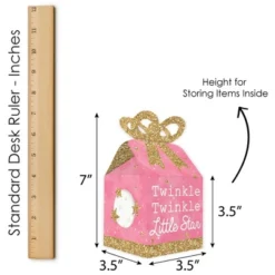 Big Dot Of Happiness Pink Twinkle Twinkle Little Star - Square Favor Gift Boxes - Baby Shower Or Birthday Party Bow Boxes - Set Of 12 -Aurora Party Sales GUEST 5a054495 0e66 4192 b423 732fd5733344