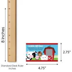 Big Dot Of Happiness Farm Animals - Barnyard Baby Shower Or Birthday Party Game Scratch Off Cards - 22 Count -Aurora Party Sales GUEST 5a62ed45 85a7 48a3 9f3d 88eb7a7ae2fe