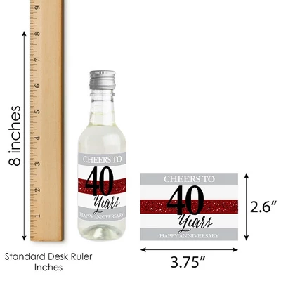 Big Dot Of Happiness We Still Do - 40th Wedding Anniversary - Mini Wine And Champagne Bottle Label Stickers - Anniversary Party Favor Gift - Set Of 16 5 Big Dot Of Happiness We Still Do - 40th Wedding Anniversary - Mini Wine And Champagne Bottle Label Stickers - Anniversary Party Favor Gift - Set Of 16 - Image 5