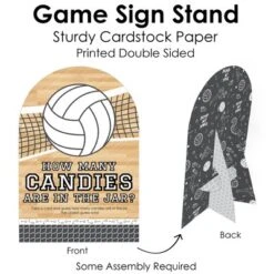 Big Dot Of Happiness Bump, Set, Spike - Volleyball - How Many Candies Baby Shower Or Birthday Party Game - 1 Stand And 40 Cards - Candy Guessing Game -Aurora Party Sales GUEST 5b8f4eec 052d 4a60 ac2b 2cbf44cdb605