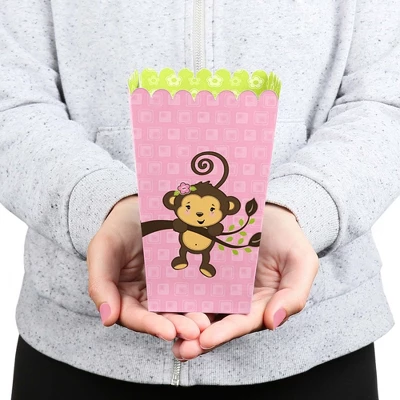 Big Dot Of Happiness Pink Monkey Girl - Baby Shower Or Birthday Favor Popcorn Treat Boxes - Set Of 12 3 Big Dot Of Happiness Pink Monkey Girl - Baby Shower Or Birthday Favor Popcorn Treat Boxes - Set Of 12 - Image 3