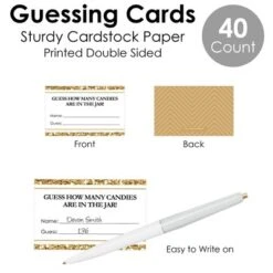 Big Dot Of Happiness We Still Do - 50th Wedding Anniversary - How Many Candies Anniversary Party Game - 1 Stand And 40 Cards - Candy Guessing Game -Aurora Party Sales GUEST 5bc9941d 7726 41ba 8e54 0b6accea2079