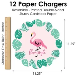 Big Dot Of Happiness Pink Flamingo - Tropical Summer Party Round Table Decorations - Paper Chargers - Place Setting For 12 -Aurora Party Sales GUEST 5c462331 ce9e 4535 9614 24cd5928a7f7