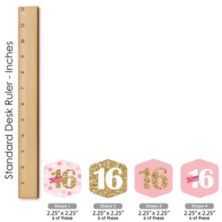 Big Dot Of Happiness Sweet 16 - 16th Birthday Party Scavenger Hunt - 1 Stand And 48 Game Pieces - Hide And Find Game -Aurora Party Sales GUEST 5c563ca5 e4d8 4d73 9081 8d4c3f535d7a