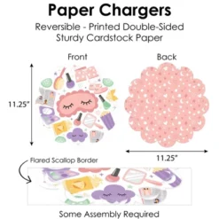 Big Dot Of Happiness Pajama Slumber Party - Girls Sleepover Birthday Party Paper Charger And Table Decorations - Chargerific Kit - Place Setting For 8 -Aurora Party Sales GUEST 5c6521d7 242c 4f38 8e5f 508a736ec557