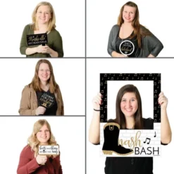 Big Dot Of Happiness Nash Bash - Nashville Bachelorette Party Selfie Photo Booth Picture Frame And Props - Printed On Sturdy Material