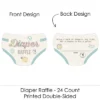 Big Dot Of Happiness World Awaits - Diaper Shaped Raffle Ticket Inserts - Travel Themed Baby Shower Activities - Diaper Raffle Game - Set Of 24