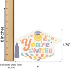 Big Dot Of Happiness Groovy Grad - Shaped Fill-In Invitations - Hippie Graduation Party Invitation Cards With Envelopes - Set Of 12 -Aurora Party Sales GUEST 5ce44b12 6622 44b8 93b6 e8fc0cdb1298