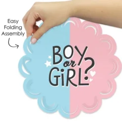 Big Dot Of Happiness Baby Gender Reveal - Team Boy Or Girl Party Round Table Decorations - Paper Chargers - Place Setting For 12 -Aurora Party Sales GUEST 5d48104b dbc0 46d9 bd57 ff3a775348a5