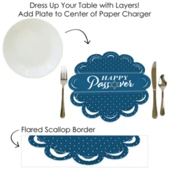 Big Dot Of Happiness Happy Passover - Pesach Jewish Holiday Party Round Table Decorations - Paper Chargers - Place Setting For 12 -Aurora Party Sales GUEST 5d7a22ff 4a32 4675 bbbf 46f693895f20