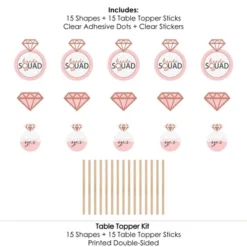 Big Dot Of Happiness Bride Squad - Rose Gold Bridal Shower Or Bachelorette Party Centerpiece Sticks - Table Toppers - Set Of 15 -Aurora Party Sales GUEST 5dc34b1c c737 4c31 b22c f2ea31f3d54f