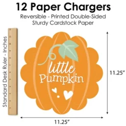 Big Dot Of Happiness Little Pumpkin - Fall Birthday Party Or Baby Shower Round Table Decorations - Paper Chargers - Place Setting For 12 -Aurora Party Sales GUEST 5defc1e9 bbe0 46af a715 e0e3c2940ce8