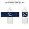 Big Dot Of Happiness Navy Blue Elegantly Simple - Guest Party Favors Water Bottle Sticker Labels - Set Of 20
