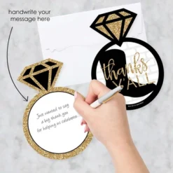 Big Dot Of Happiness Nash Bash - Shaped Thank You Cards - Nashville Bachelorette Party Thank You Note Cards With Envelopes - Set Of 12