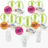 Big Dot Of Happiness 90th Birthday - Cheerful Happy Birthday - Colorful Ninetieth Birthday Party Centerpiece Sticks - Table Toppers - Set Of 15