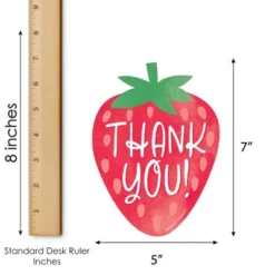 Big Dot Of Happiness Berry Sweet Strawberry - Shaped Thank You Cards - Themed Birthday Party Or Baby Shower Thank You Note Cards With Envelopes 12 Ct -Aurora Party Sales GUEST 5f039f15 3d1c 4dfb ae01 d01f2246283e