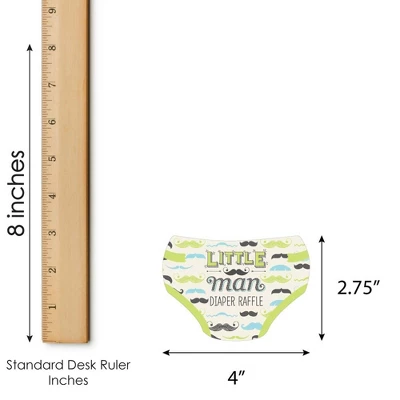 Big Dot Of Happiness Dashing Little Man Mustache Party - Diaper Shaped Raffle Ticket Inserts - Baby Shower Activities - Diaper Raffle Game - Set Of 24 2 Big Dot Of Happiness Dashing Little Man Mustache Party - Diaper Shaped Raffle Ticket Inserts - Baby Shower Activities - Diaper Raffle Game - Set Of 24 - Image 2