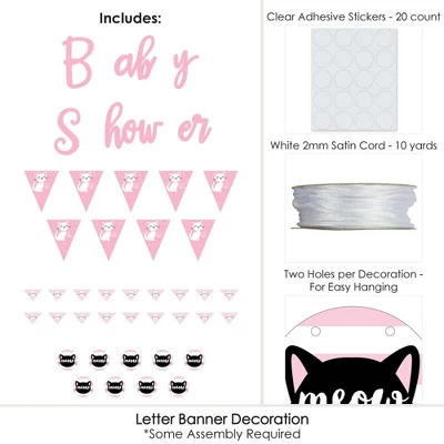 Big Dot Of Happiness Purr-fect Kitty Cat - Kitten Meow Baby Shower Letter Banner Decoration - 36 Banner Cutouts And Baby Shower Banner Letters 3 Big Dot Of Happiness Purr-fect Kitty Cat - Kitten Meow Baby Shower Letter Banner Decoration - 36 Banner Cutouts And Baby Shower Banner Letters - Image 3