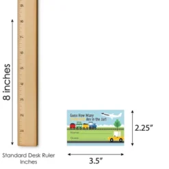 Big Dot Of Happiness Cars, Trains, And Airplanes - How Many Candies Transportation Birthday Party Game - 1 Stand And 40 Cards - Candy Guessing Game -Aurora Party Sales GUEST 6032e409 6845 4ce5 a67c 688a36f76213