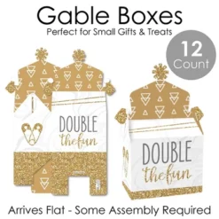Big Dot Of Happiness It's Twins - Treat Box Party Favors - Gold Twins Baby Shower Goodie Gable Boxes - Set Of 12 -Aurora Party Sales GUEST 6072c063 97ed 452e b93b 3e1c5d4ad2ef