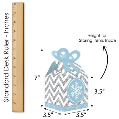 Big Dot Of Happiness Winter Wonderland - Square Favor Gift Boxes - Snowflake Holiday Party And Winter Wedding Bow Boxes - Set Of 12 5 Big Dot Of Happiness Winter Wonderland - Square Favor Gift Boxes - Snowflake Holiday Party And Winter Wedding Bow Boxes - Set Of 12 - Image 5