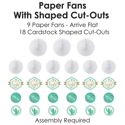 Big Dot Of Happiness Final Fiesta - Hanging Last Fiesta Bachelorette Party Tissue Decoration Kit - Paper Fans - Set Of 9 3 Big Dot Of Happiness Final Fiesta - Hanging Last Fiesta Bachelorette Party Tissue Decoration Kit - Paper Fans - Set Of 9 - Image 3