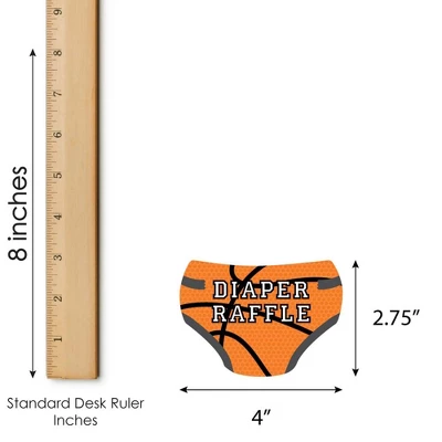 Big Dot Of Happiness Nothin' But Net - Basketball - Diaper Shaped Raffle Ticket Inserts - Baby Shower Activities - Diaper Raffle Game - Set Of 24 2 Big Dot Of Happiness Nothin' But Net - Basketball - Diaper Shaped Raffle Ticket Inserts - Baby Shower Activities - Diaper Raffle Game - Set Of 24 - Image 2