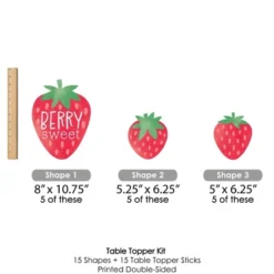 Big Dot Of Happiness Berry Sweet Strawberry - Fruit Themed Birthday Party Or Baby Shower Centerpiece Sticks - Table Toppers - Set Of 15 -Aurora Party Sales GUEST 6131e3ab 7a05 4dbd a38f bf0c11ae62d1