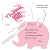 Big Dot Of Happiness Pink Elephant - Shaped Thank You Cards - Girl Baby Shower Or Birthday Party Thank You Note Cards With Envelopes - Set Of 12