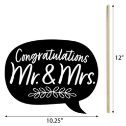 Big Dot Of Happiness Mr. And Mrs. - Black And White Wedding Or Bridal Shower Photo Booth Props Kit - 20 Count -Aurora Party Sales GUEST 617f3330 05d9 4e9c a795 12c074f3f408