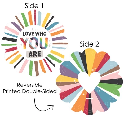 Big Dot Of Happiness So Many Ways To Be Human - Pride Party Round Table Decorations - Paper Chargers - Place Setting For 12 2 Big Dot Of Happiness So Many Ways To Be Human - Pride Party Round Table Decorations - Paper Chargers - Place Setting For 12 - Image 2