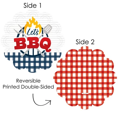 Big Dot Of Happiness Fire Up The Grill - Summer BBQ Picnic Party Round Table Decorations - Paper Chargers - Place Setting For 12 2 Big Dot Of Happiness Fire Up The Grill - Summer BBQ Picnic Party Round Table Decorations - Paper Chargers - Place Setting For 12 - Image 2