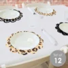 Big Dot Of Happiness Leopard Print - Cheetah Party Round Table Decorations - Paper Chargers - Place Setting For 12