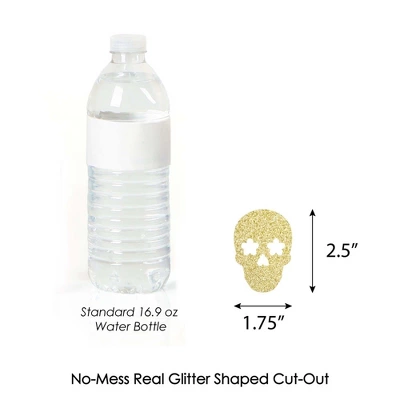 Big Dot Of Happiness Gold Glitter Sugar Skull Party Straws - No-Mess Real Glitter Cut-Outs & Decorative Day Of The Dead Party Paper Straws - Set Of 24 4 Big Dot Of Happiness Gold Glitter Sugar Skull Party Straws - No-Mess Real Glitter Cut-Outs & Decorative Day Of The Dead Party Paper Straws - Set Of 24 - Image 4