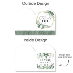 Big Dot Of Happiness Boho Botanical - Greenery Thank You Giant Greeting Card - Big Shaped Jumborific Card - 16.5 X 22 Inches -Aurora Party Sales GUEST 6209d4ed f55c 43c3 9965 8887cb9dc036