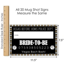 Big Dot Of Happiness Vegas Before Vows - Las Vegas Bridal Shower Or Bachelorette Party Mug Shots - Photo Booth Props Mugshot Signs - 20 Count -Aurora Party Sales GUEST 6239501f 474b 46c2 ba4a 58a6dd70865e