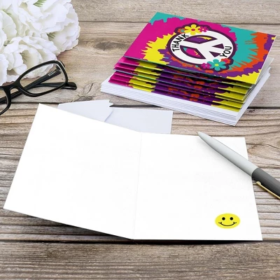 Big Dot Of Happiness 60's Hippie - 1960s Groovy Party Thank You Cards (8 Count) 3 Big Dot Of Happiness 60's Hippie - 1960s Groovy Party Thank You Cards (8 Count) - Image 3