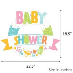 Big Dot Of Happiness Colorful Baby Shower - Outdoor Gender Neutral Party Decor - Front Door Wreath -Aurora Party Sales GUEST 62998abc d7b2 4572 a842 985ff0e8eb0d