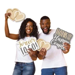 Big Dot Of Happiness Honk, It's Our Anniversary - Yard Sign And Outdoor Lawn Decorations - Gold And Silver Wedding Anniversary Yard Signs - Set Of 8 -Aurora Party Sales GUEST 62bb7ed8 1cdc 48fe b86b 952388d4c14b