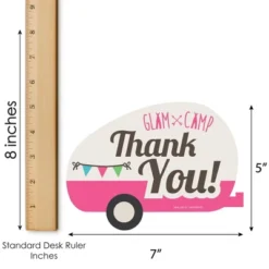 Big Dot Of Happiness Let's Go Glamping - Shaped Thank You Cards - Camp Glamp Party Or Birthday Party Thank You Note Cards With Envelopes - Set Of 12 -Aurora Party Sales GUEST 62c0270c 0e62 4c17 a319 9339217d7cf8