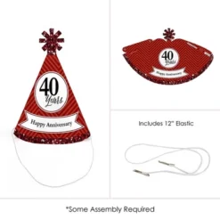 Big Dot Of Happiness We Still Do - 40th Wedding Anniversary - Mini Cone Anniversary Party Hats - Small Little Party Hats - Set Of 8 -Aurora Party Sales GUEST 62e11114 9a41 4298 be60 01282e350122