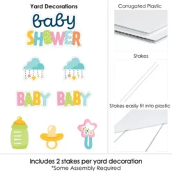 Big Dot Of Happiness Colorful Baby Shower - Yard Sign And Outdoor Lawn Decorations - Gender Neutral Party Yard Signs - Set Of 8 -Aurora Party Sales GUEST 6360c59c a119 4f7a afe4 fd6b02f05f63