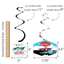 Big Dot Of Happiness Let's Go Racing - Racecar - Race Car Birthday Party Or Baby Shower Hanging Decor - Party Decoration Swirls - Set Of 40 -Aurora Party Sales GUEST 636d4c0e c0bf 4d81 9a93 791d9c864a42