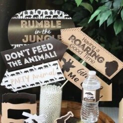 Big Dot Of Happiness Funny Wild Safari - African Jungle Adventure Birthday Party Or Baby Shower Photo Booth Props Kit - 10 Piece -Aurora Party Sales GUEST 63bac2b8 d58c 4232 9ccd 736637390dd2