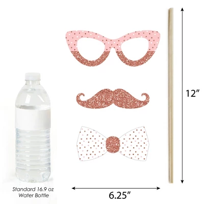 Big Dot Of Happiness 10th Pink Rose Gold Birthday - Happy Birthday Party Photo Booth Props Kit - 20 Count 3 Big Dot Of Happiness 10th Pink Rose Gold Birthday - Happy Birthday Party Photo Booth Props Kit - 20 Count - Image 3