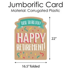 Big Dot Of Happiness Retirement - Congratulations Giant Greeting Card - Big Shaped Jumborific Card 7 Big Dot Of Happiness Retirement - Congratulations Giant Greeting Card - Big Shaped Jumborific Card -Aurora Party Sales GUEST 64d4f762 e1bd 4f84 a55a b91f91fb2386